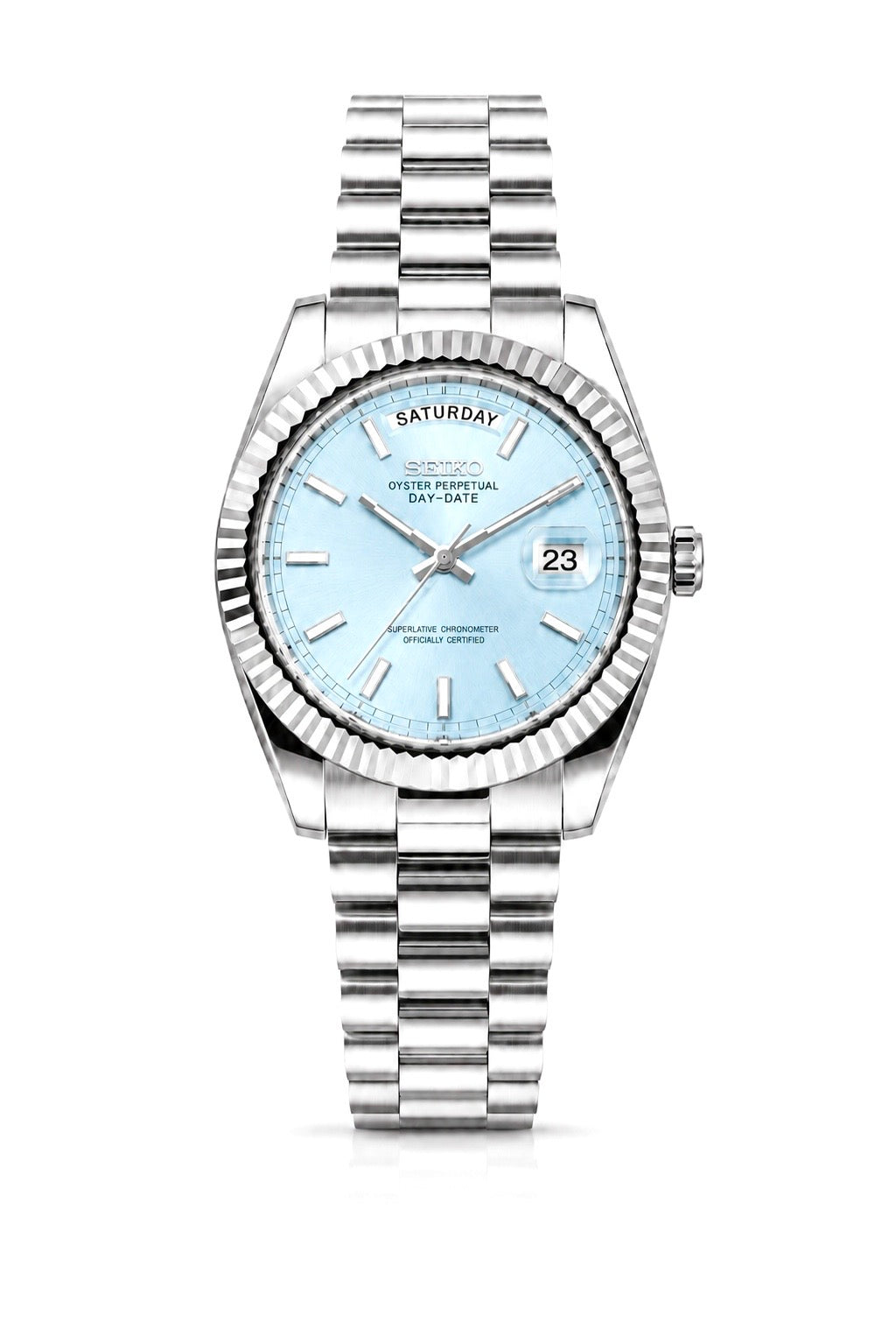 Seiko Day-Date "Classic Ice Blue"