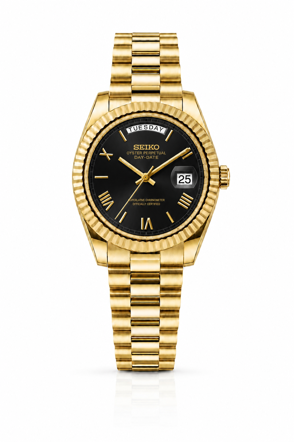 Seiko Day-Date "Roman Black"