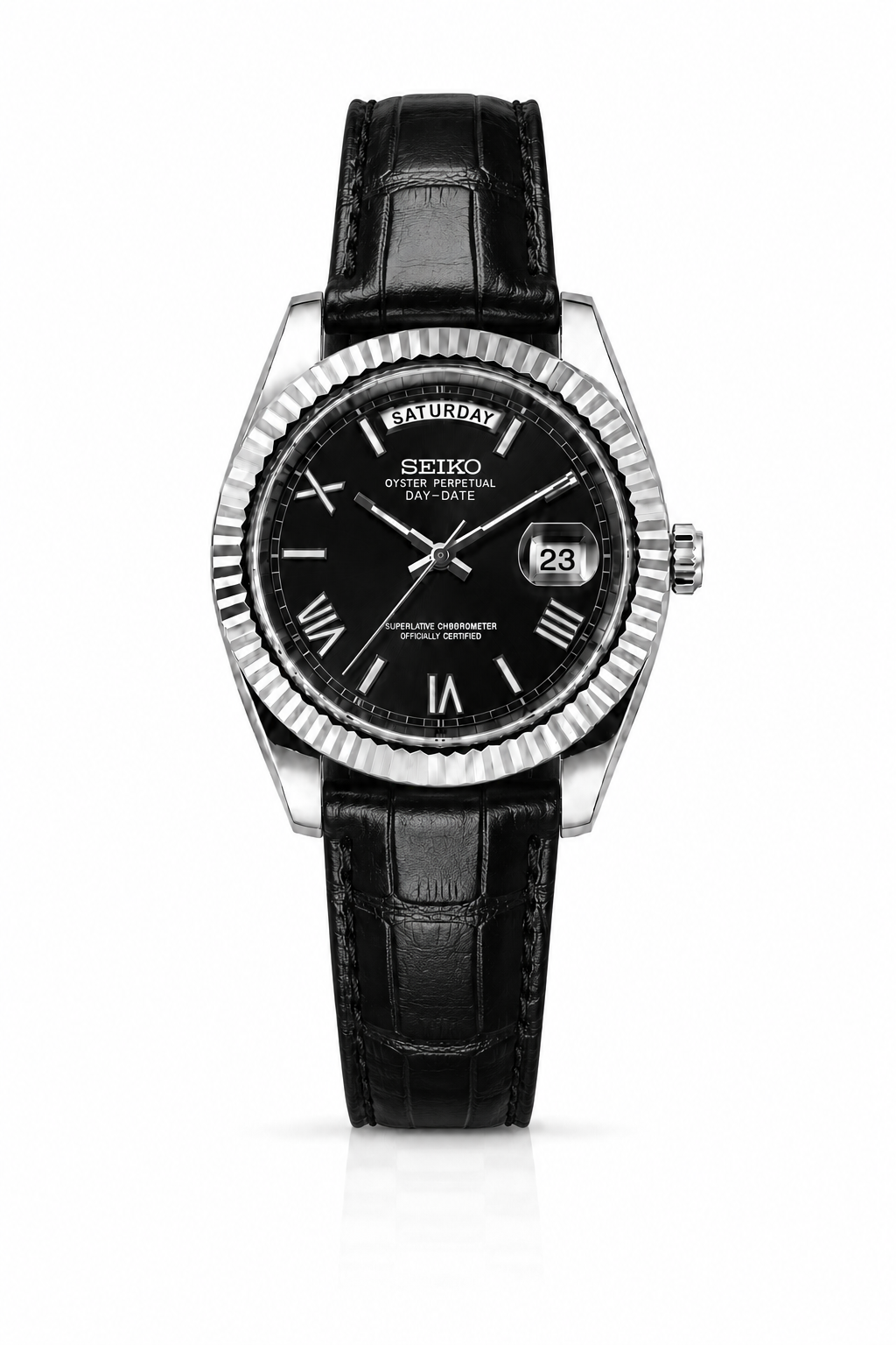 Seiko Day-Date "Roman Black"