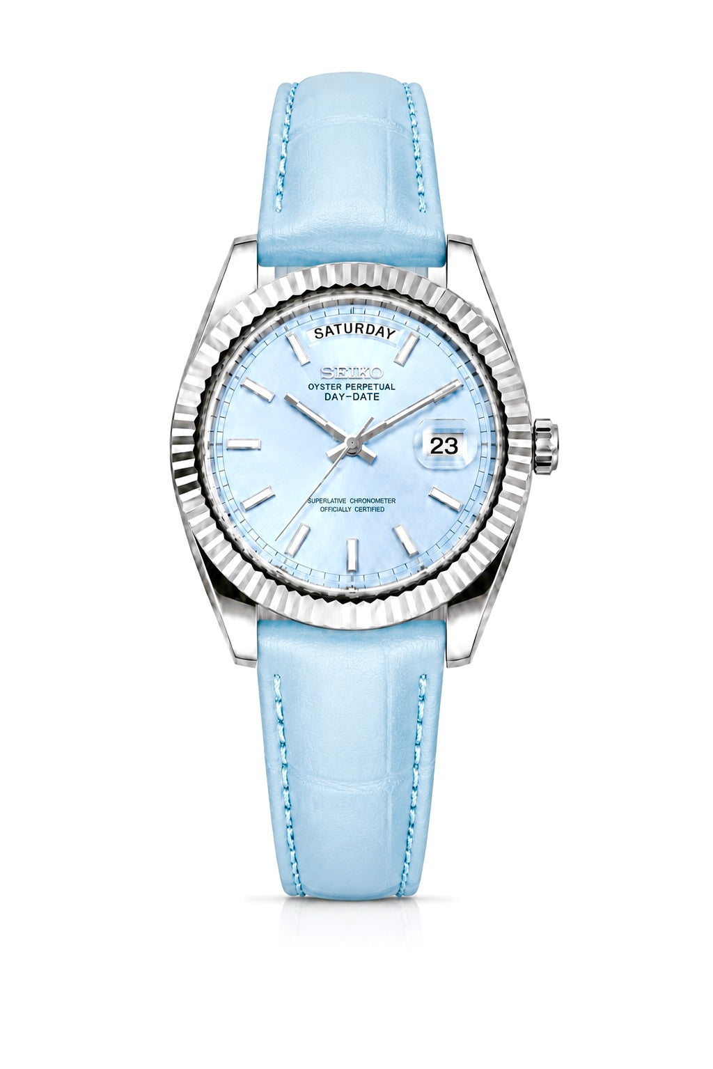 Seiko Day-Date "Classic Ice Blue"