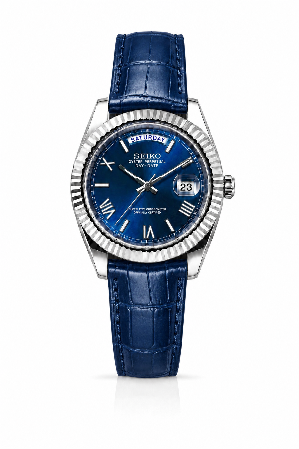 Seiko Day-Date "Roman Blue"