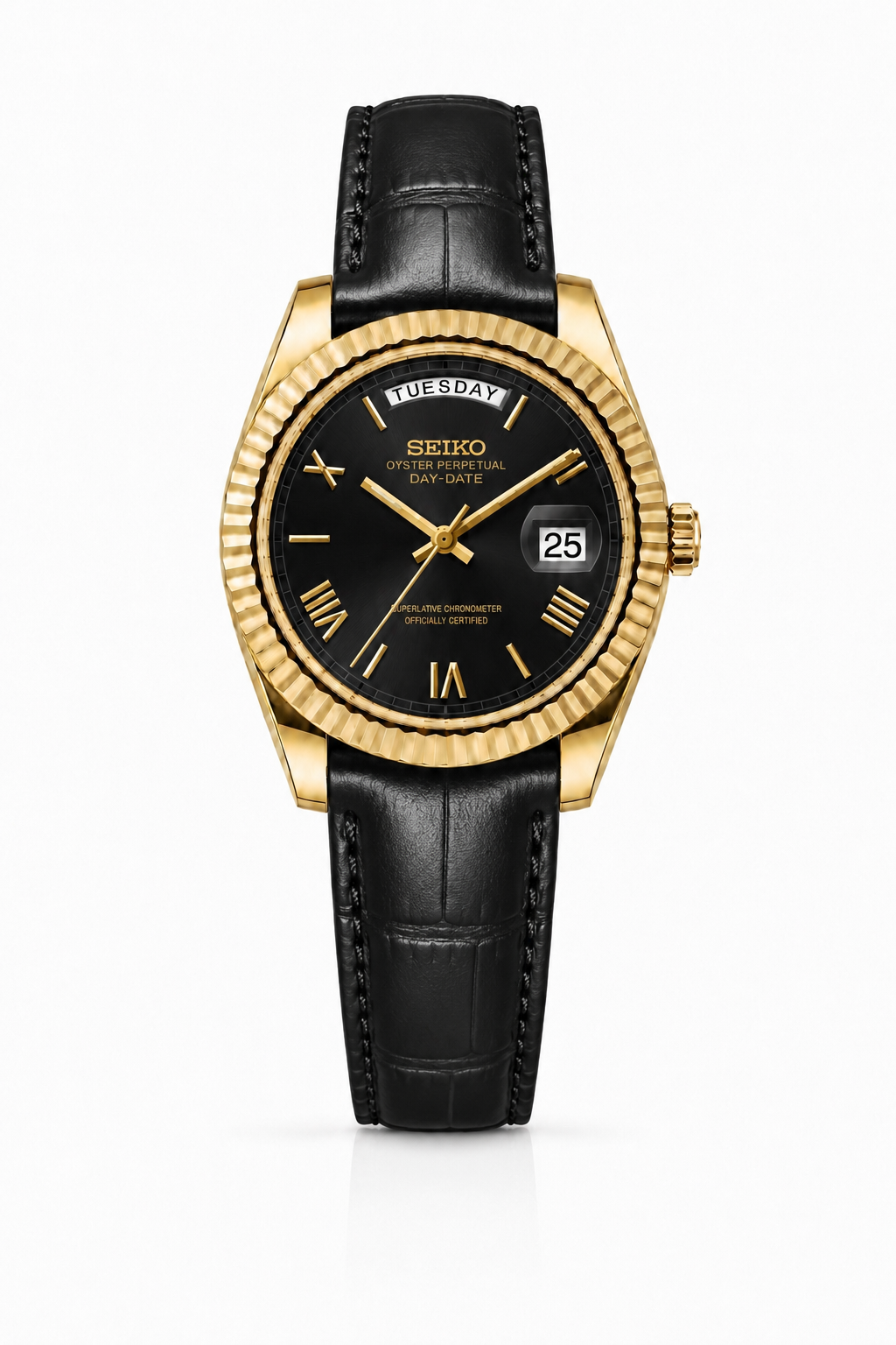 Seiko Day-Date "Roman Black"