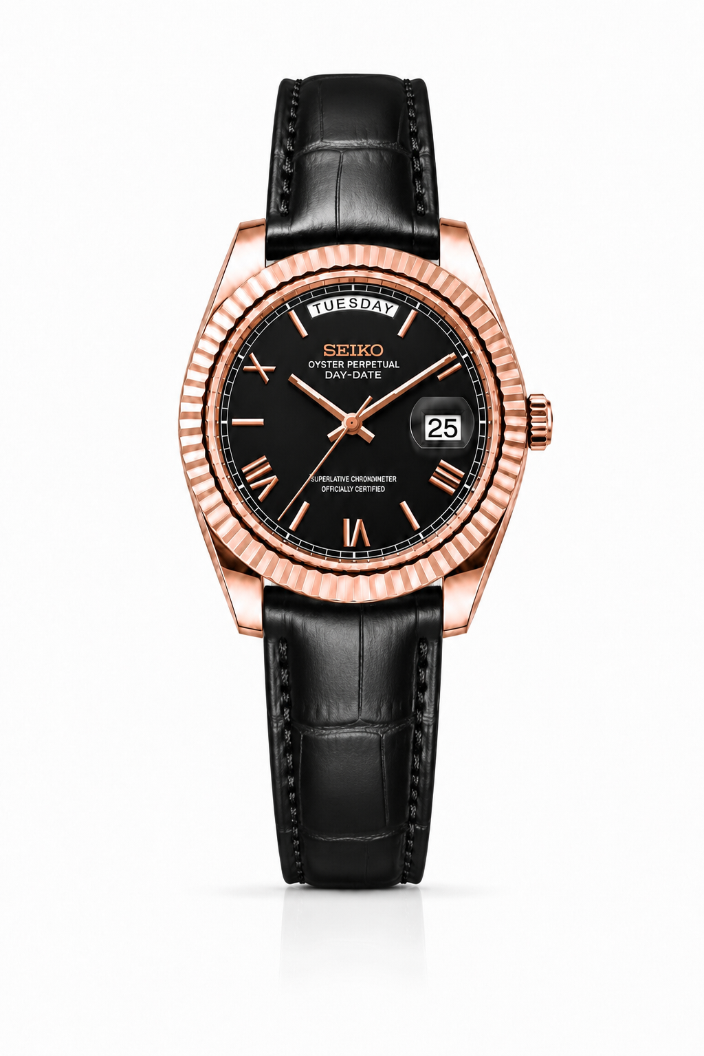 Seiko Day-Date "Roman Black"